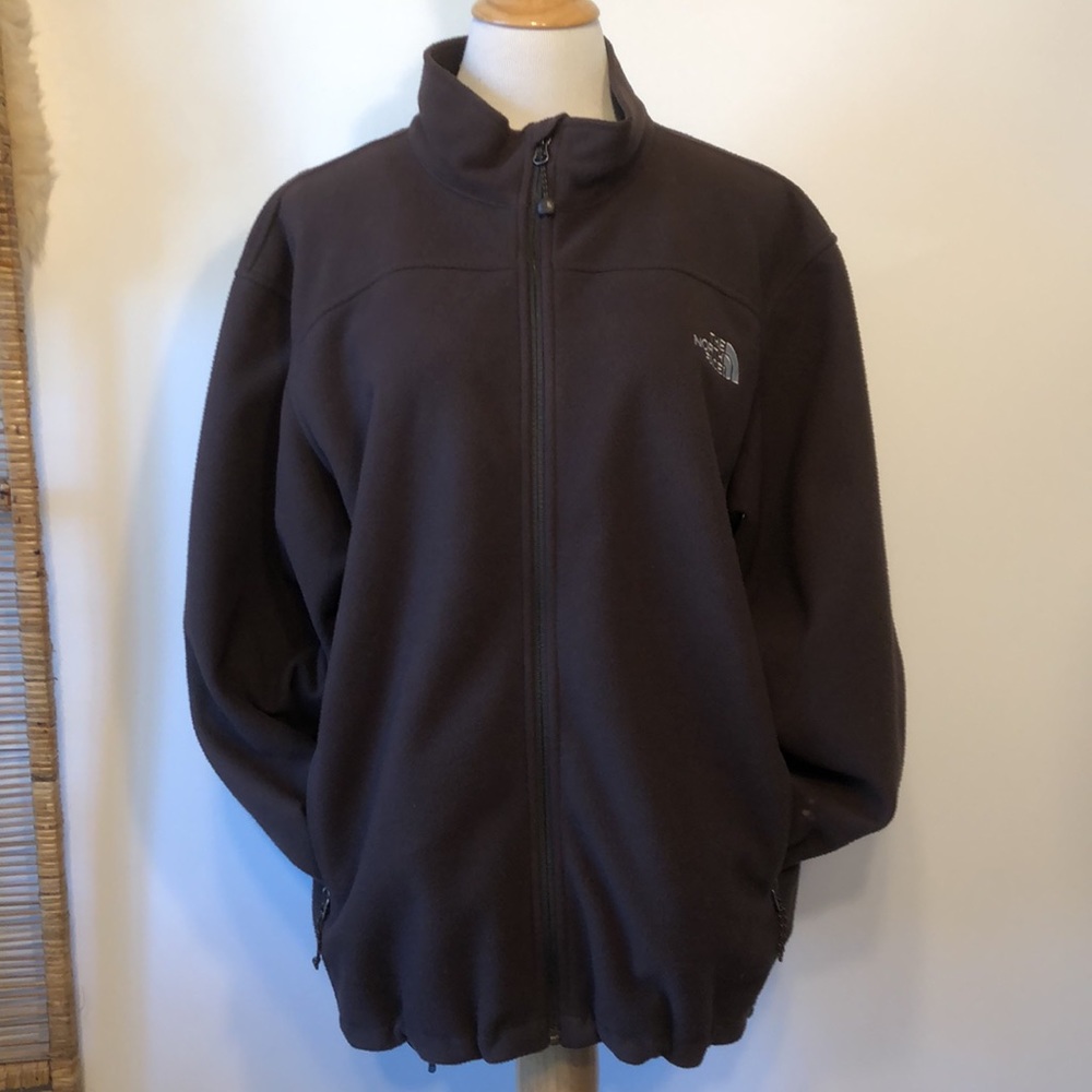 NORTH FACE Windwall Brown Zip Front Fleece Jacket Size X-Large/16
